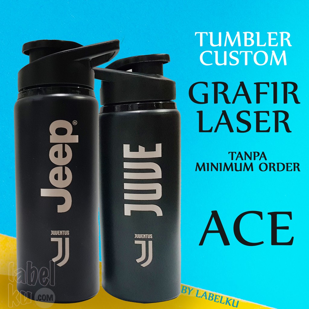 Jual Tumbler Botol Termos Custom Nama Logo Laser Grafir Murah Ace Shopee Indonesia 7635