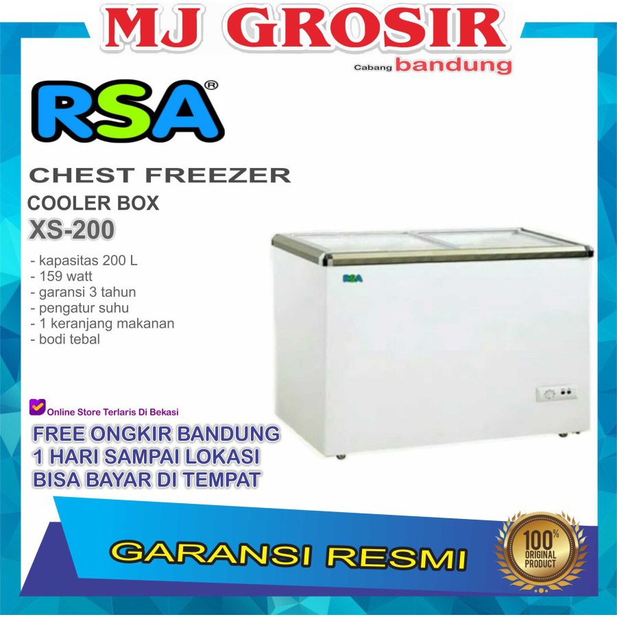 Jual RSA XS 200 CHEST FREEZER BOX SLIDING 200 L LEMARI PEMBEKU BY GEA ...