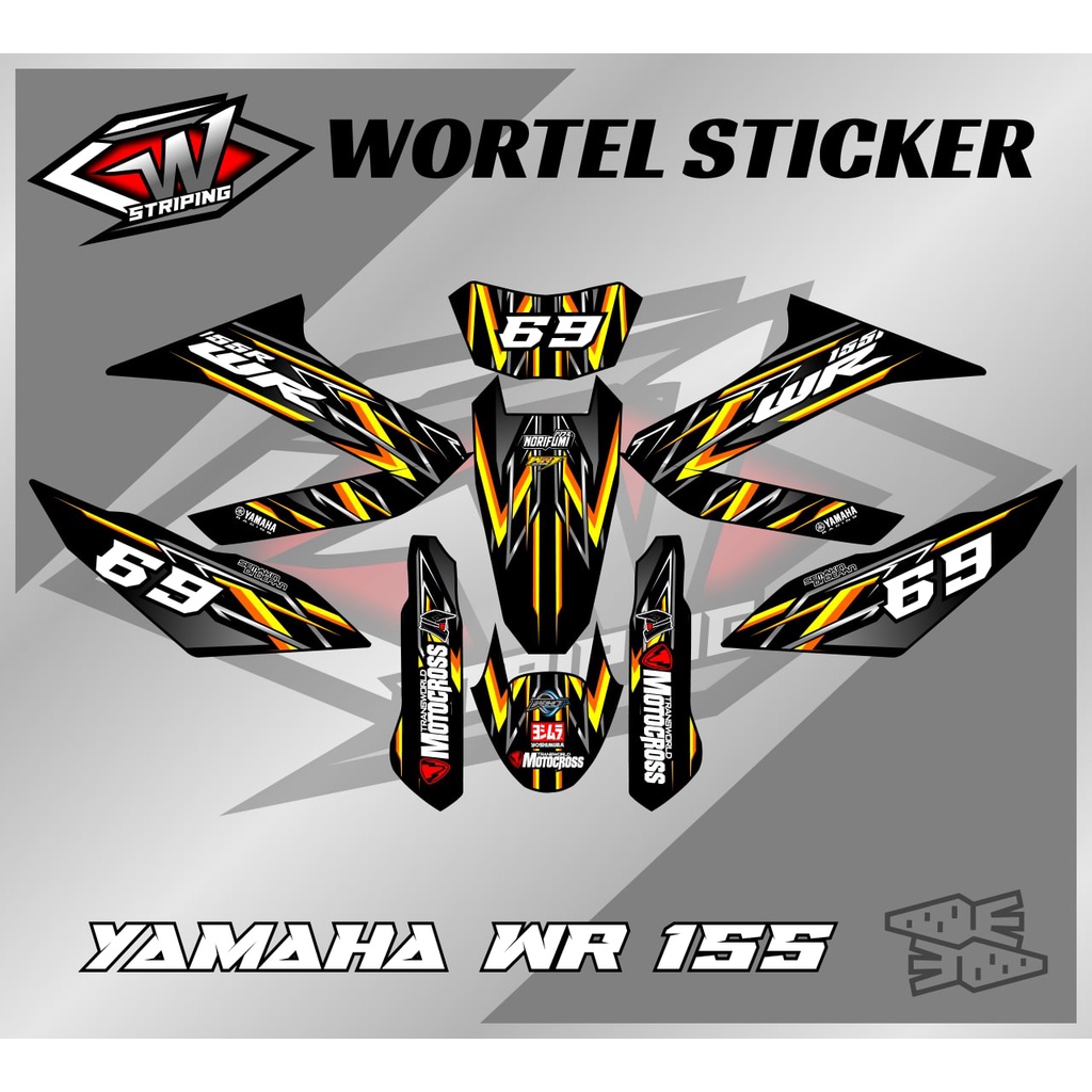 Jual Striping WR155-Stiker Hologram Decal Yamaha WR 155 Racing Elegant ...