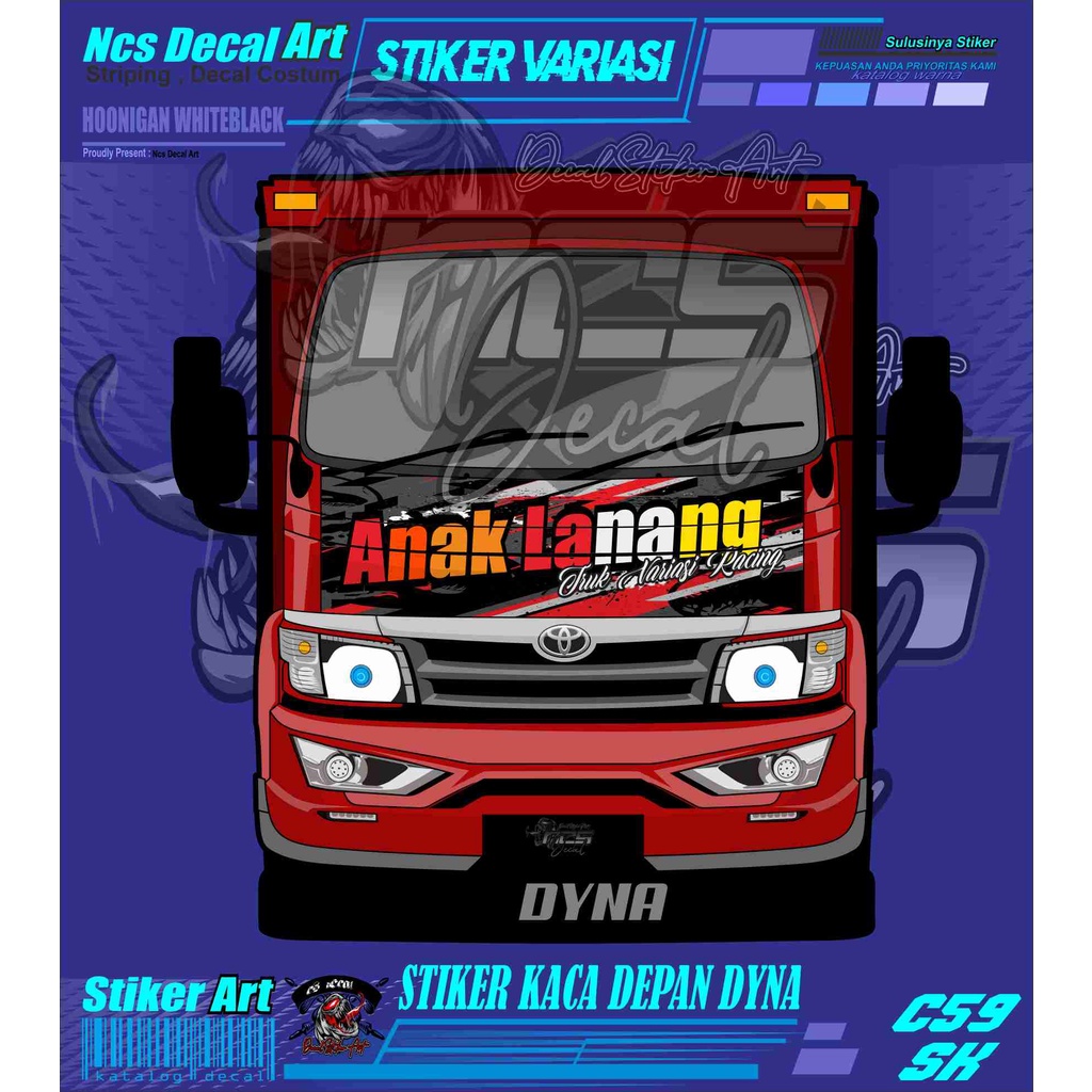 Jual Stiker Decal Stiker Depan Truk Dyina Giga Canter Stiker Depan