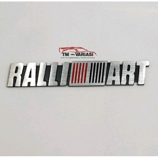 Jual Emblem Logo Besi Tebal Ralliart Silver Merah Hitam Dasar Hitam ...