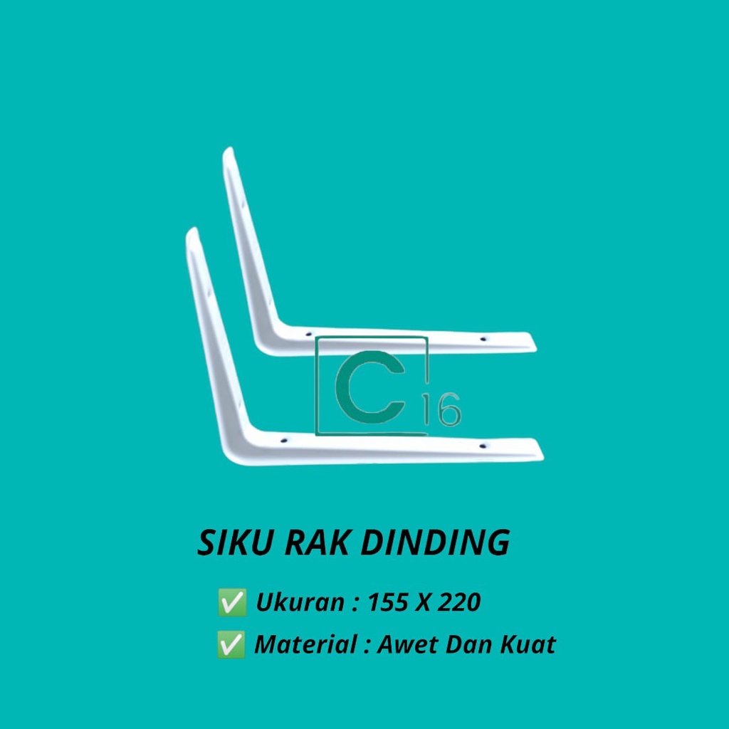 Jual Siku Rak L Besi Rak Braket Siku Dinding 155MM x 220MM | Shopee ...