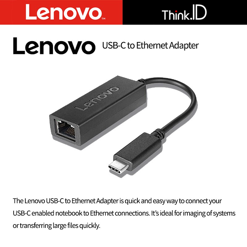 Jual Lenovo USB-C to Ethernet Adapter 4X90S91831 | Shopee Indonesia