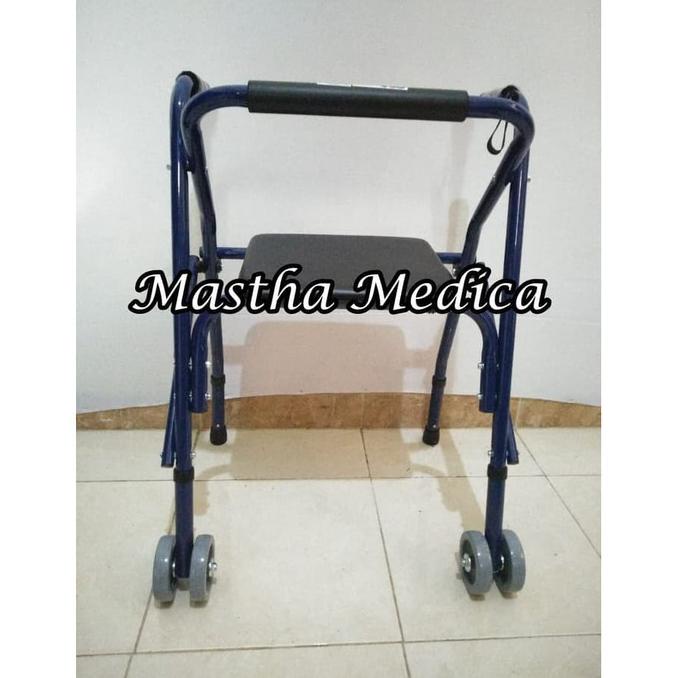 Jual Walker Roda + Tempat Kursi Duduk Alat Latihan Jalan penderita ...