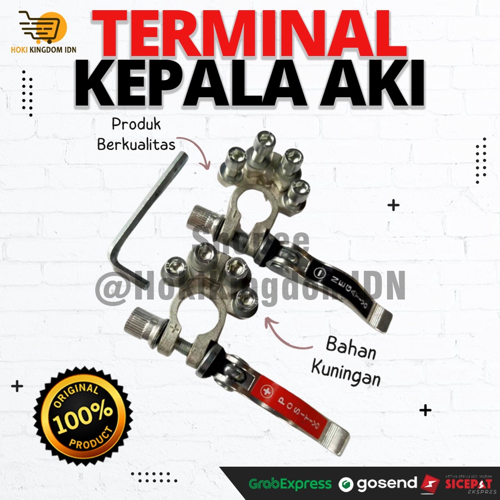 Jual Kepala Aki Klem Aki Terminal Accu Mobil Bahan KUNINGAN | Shopee ...