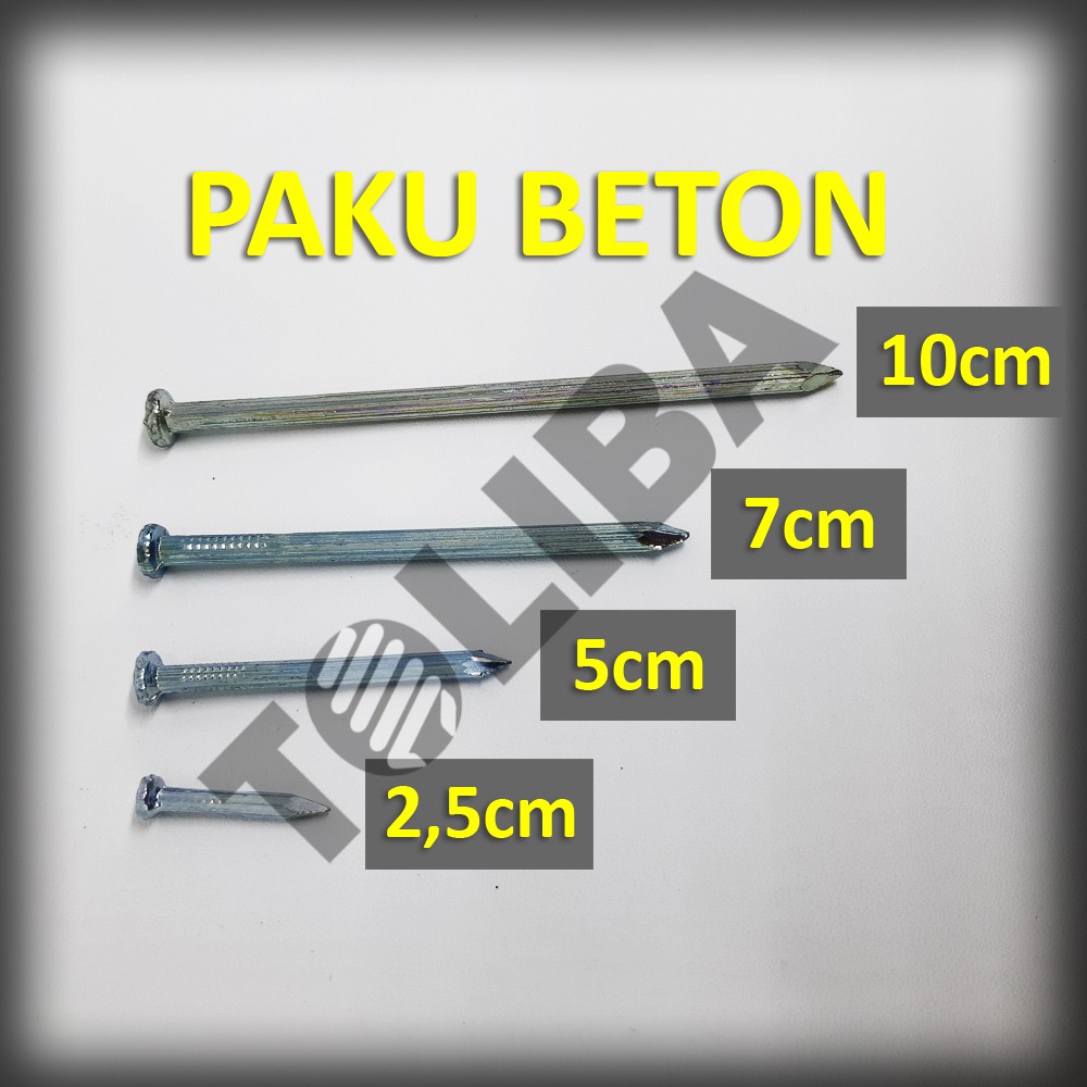 Jual Paku Beton Putih Paku Beton Tembok Cm Cm Cm Cm Inch