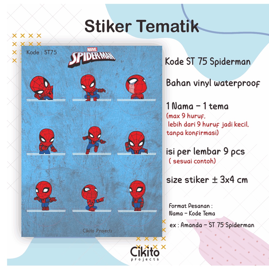 Jual LABEL NAMA STIKER TEMATIK Barebears, Frozen, Ufufy, Gudetama, Pig ...