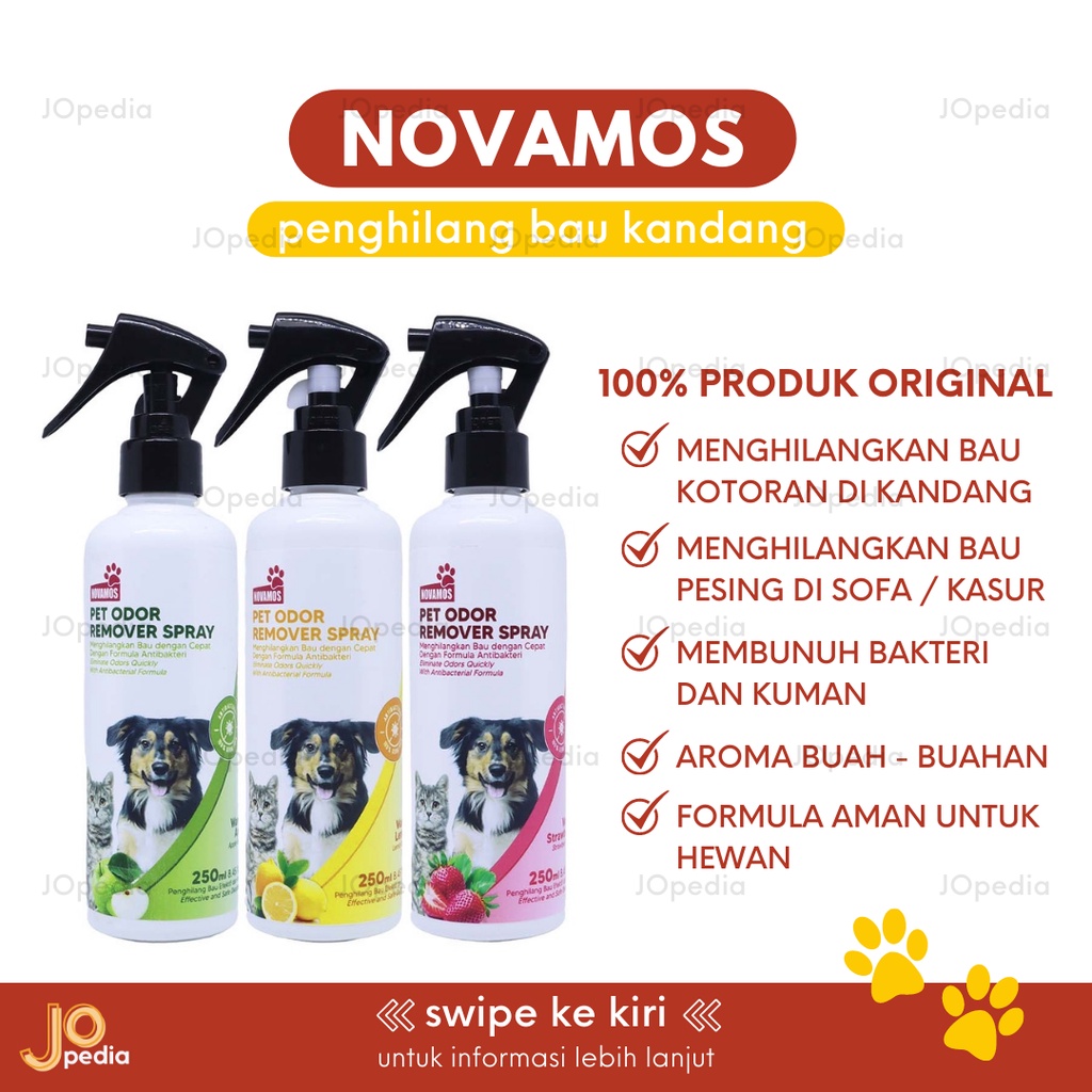 Jual NOVAMOS Penghilang Bau Kotoran Kucing Anjing Spray Kandang Kencing