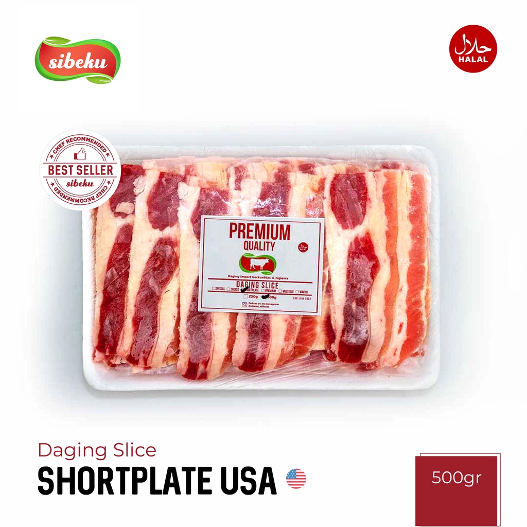 Jual Daging Sapi Beef Slice ShortPlate Halal 500 gram Frozen Food ...