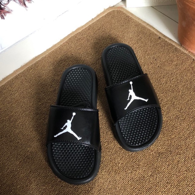 Jual Nike Benassi Air Jordan Jumpman Colour Black White