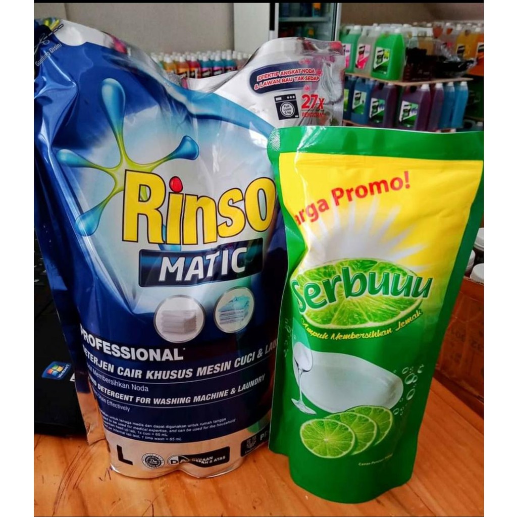 Jual Paketan rinso matic + sabun cuci piring | Shopee Indonesia