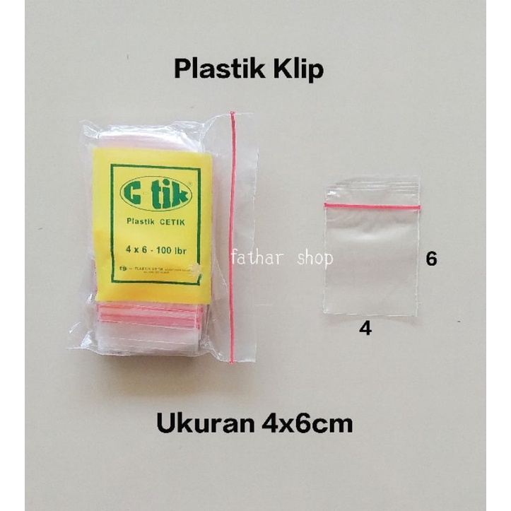 Jual Plastik Klip Cetik Ukuran 4x6cm Isi 100lembar Shopee Indonesia