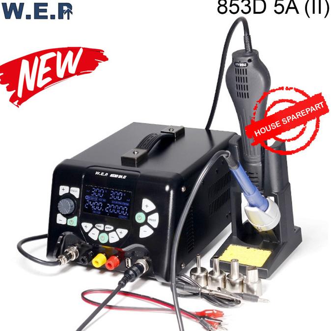 Jual WEP 853D 5A Generasi II Blower Uap + Soldering +Power Supply Hp 5A