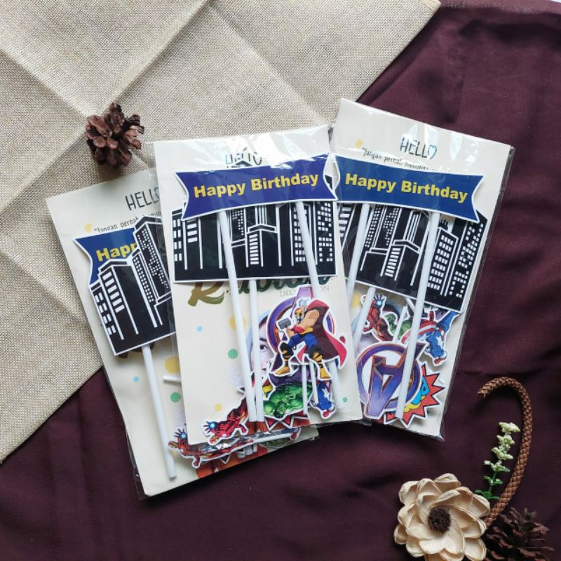 Jual Avengers Plus Topper Cake Hiasan Kue Ulang Tahun | Shopee Indonesia