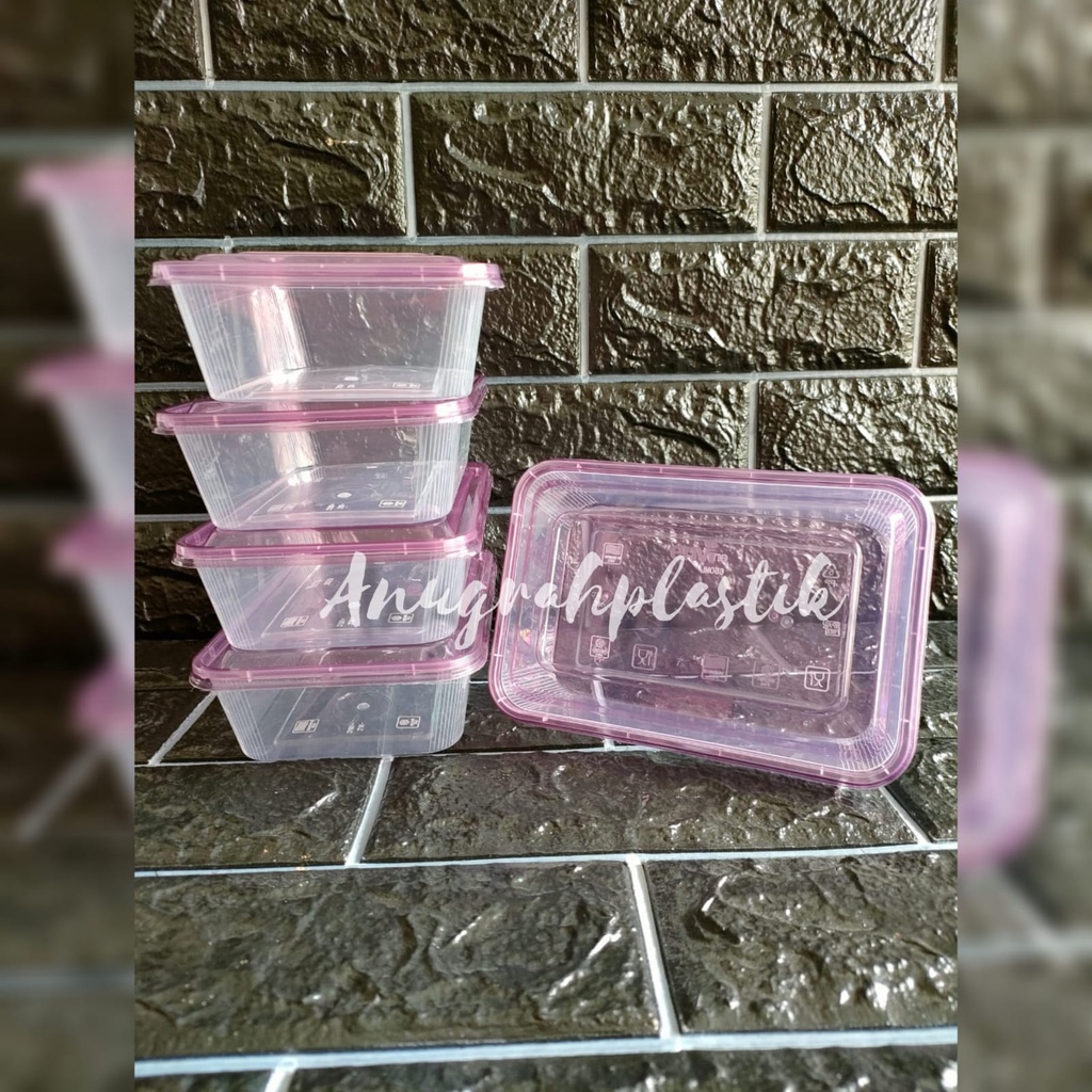 Jual Thinwall 650 Ml Rect Tutup Warna Transparan Per Slop Shopee