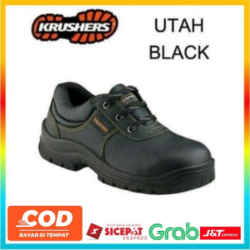Jual JUAL SAFETY SHOES KRUSHERS UTAH BLACK / BROWN Shopee Indonesia