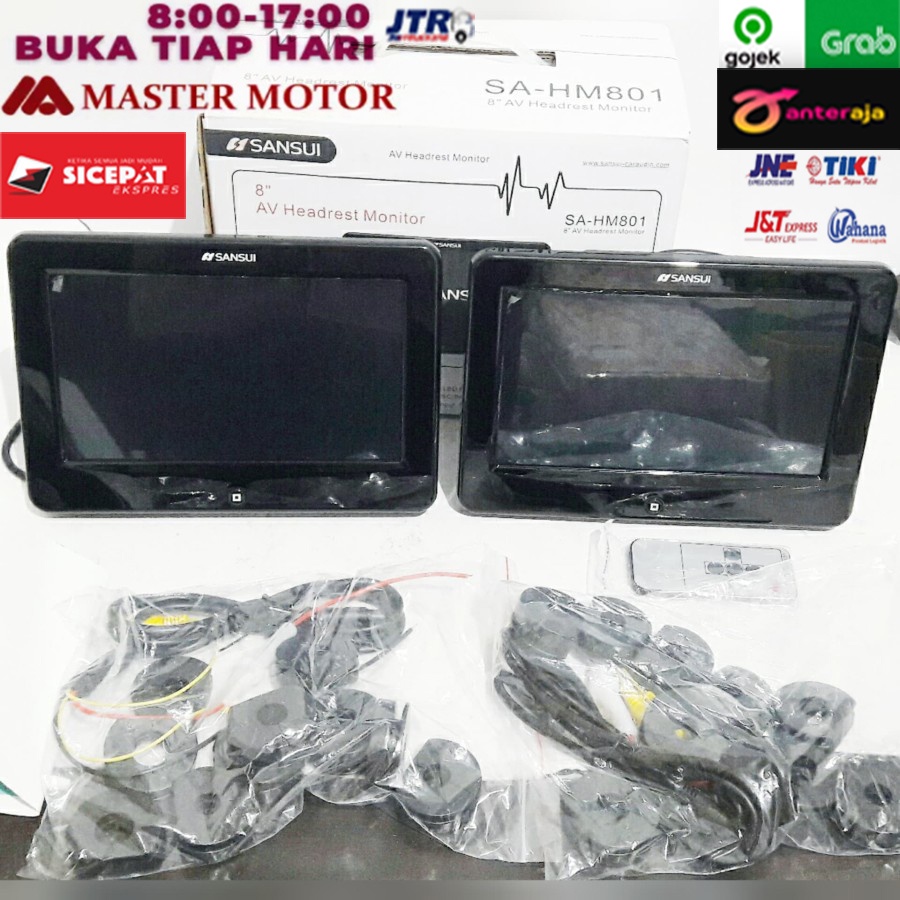 Jual Headrest Monitor Clip On 8" Sansui SA HM 801 / Headrest TV LED