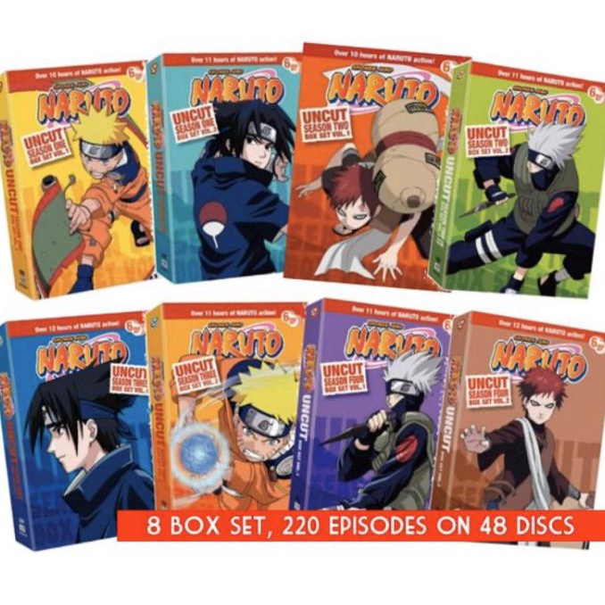 Jual Naruto Uncut Original Dvd Box Set Import Complete Season 1-4 ...