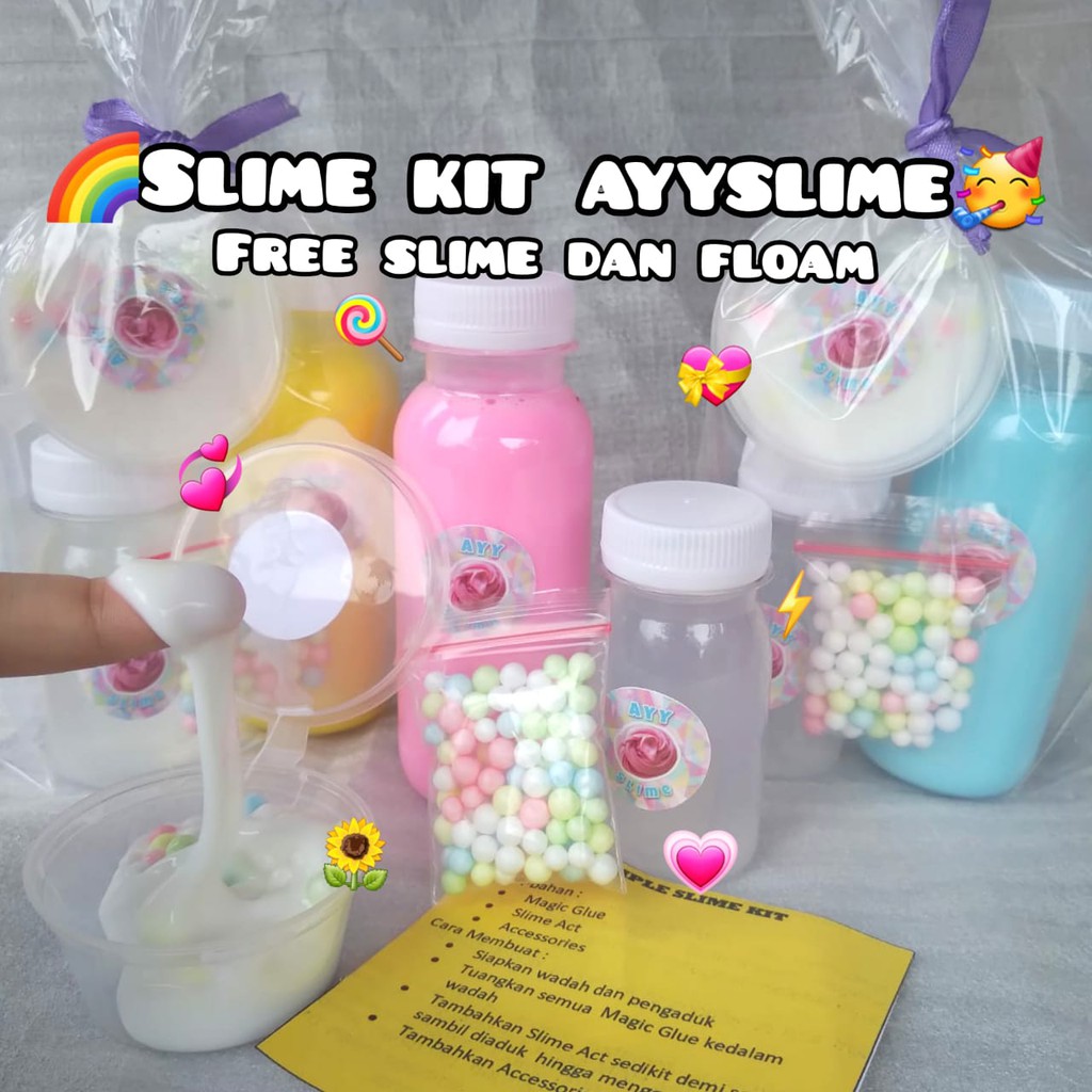 Jual (cod) Slime kit isi sesuai gambar gratis slime dan floam ayyslime ...