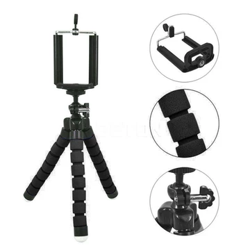 Tripod Handphone Kamera Free Holder U Kaki Stanlizer Universal Alumunium Tinggi 1 Meter Sarung