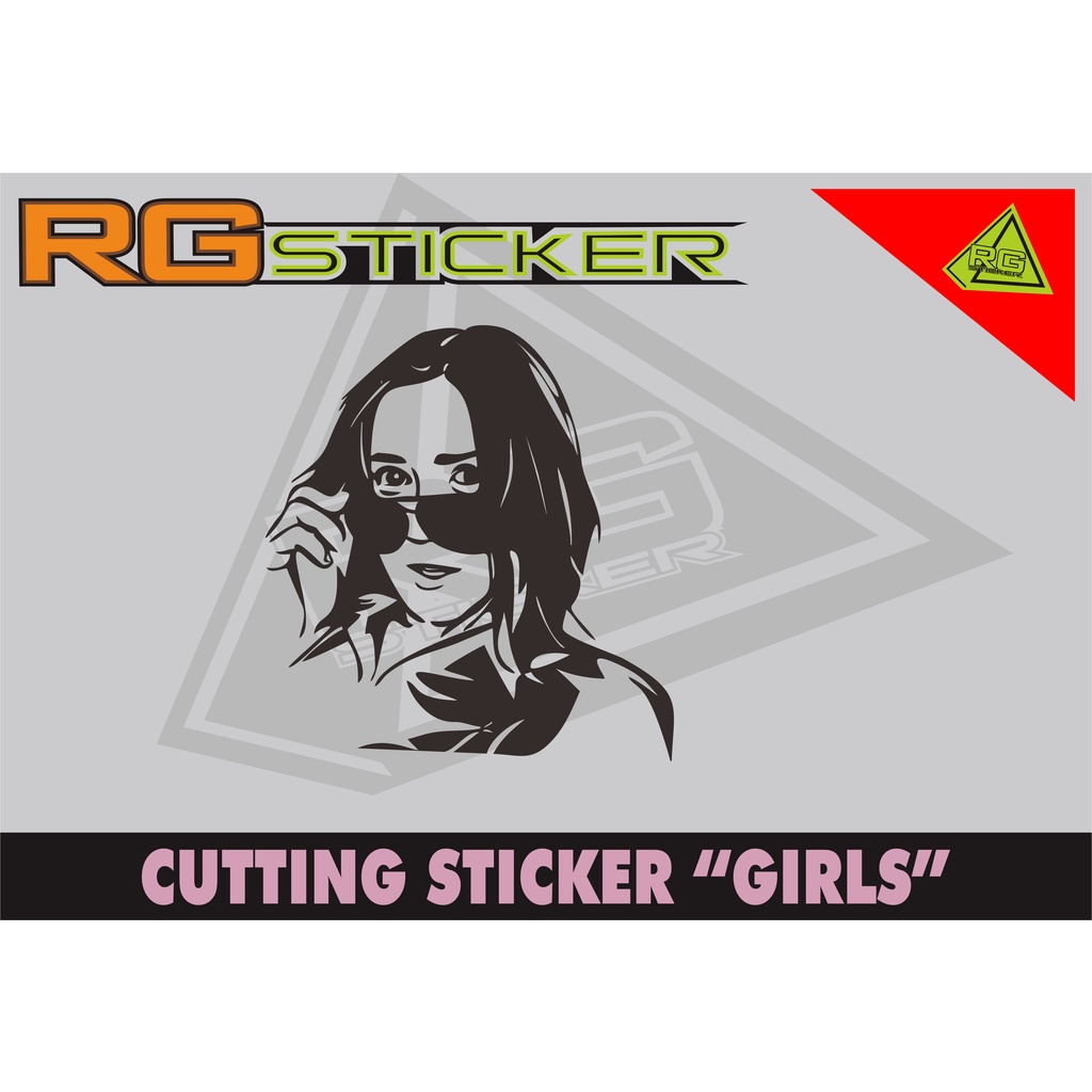 Jual cutting sticker girls kacamata uk tinggi 35 cm | Shopee Indonesia