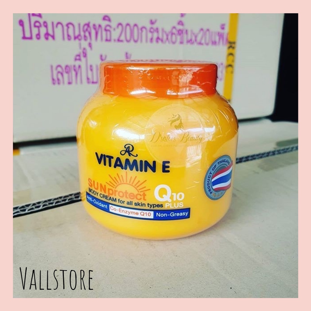 Crème Solaire AR Vitamin E Q10 Plus 200 G - Protection Quotidienne, Neuf