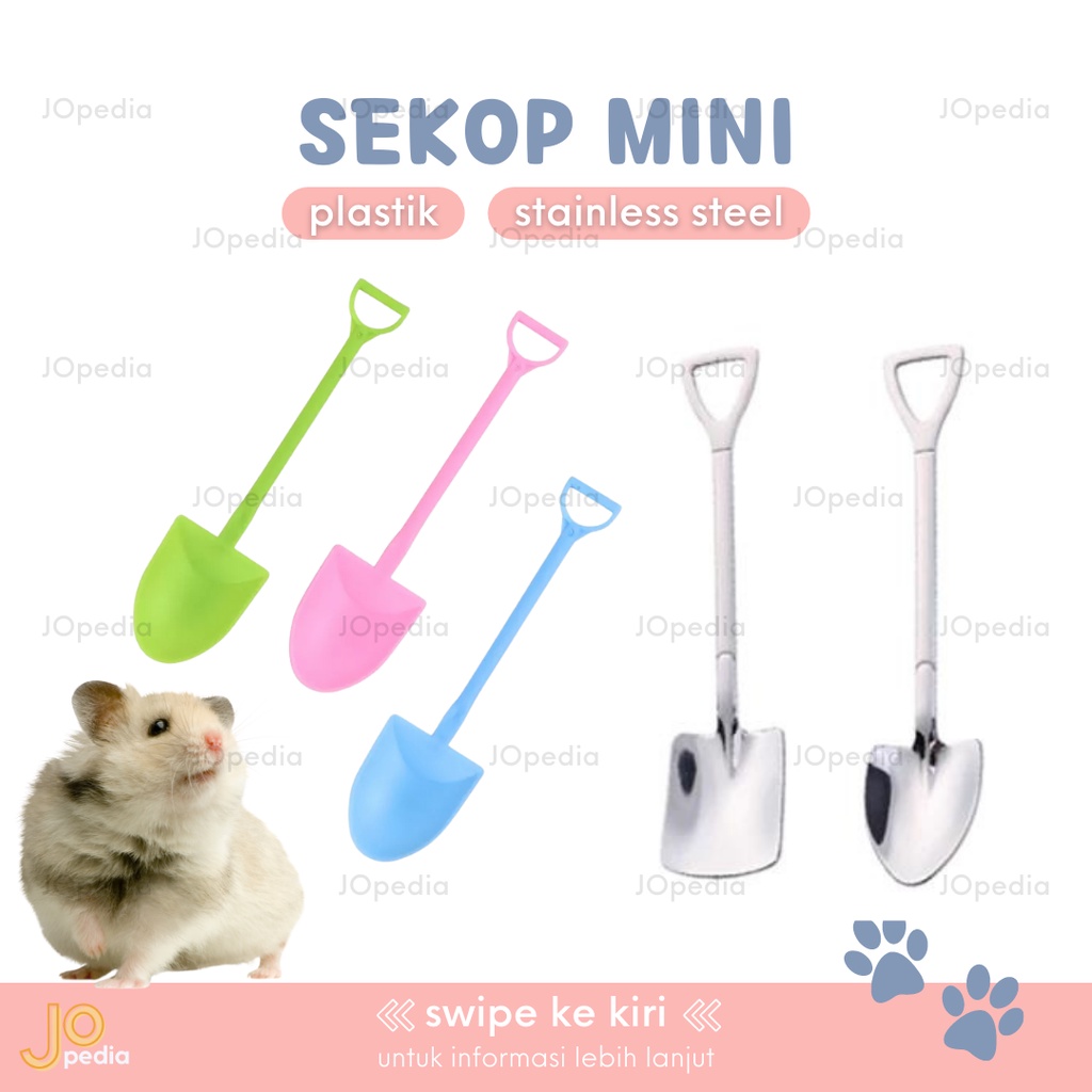 Jual SEKOP MINI Makanan Hamster Serokan Kandang Serok Pup Poop Sugar