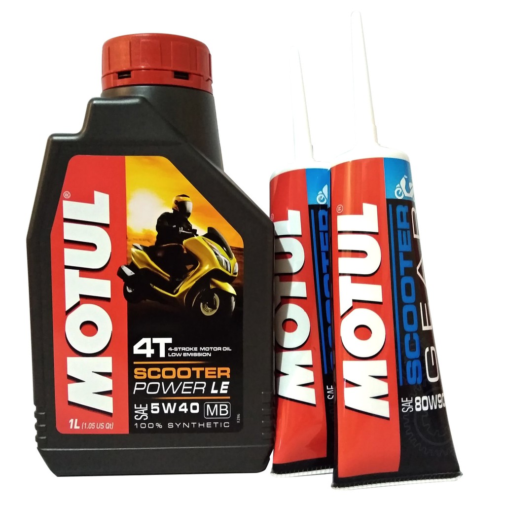 Jual Bundle Motul Scooter Power LE 5W40 1 Liter + 2 Scooter Gear Shopee Indonesia