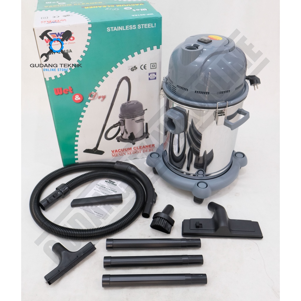 Jual Vacuum Cleaner Wet & Dry WIPRO 20L WP2018A / Mesin Penyedot Debu