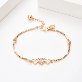 Hyl Jewelry 174B COD Couple gelang titanium wanita anti karat emas muda couple pasangan sahabat inisial bestie silver asli rantai selamanya korea murah rantai