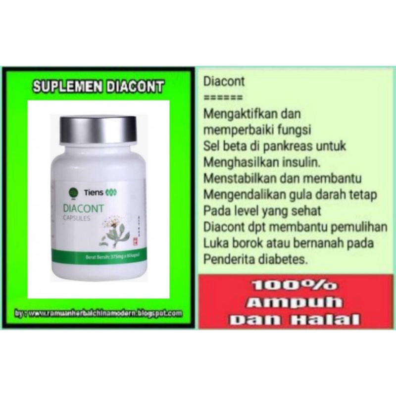 Jual (ORIGINAL MEMBER TIENS) DIACONT, DIACONT CAPSULES, DIACONT TIENS ...