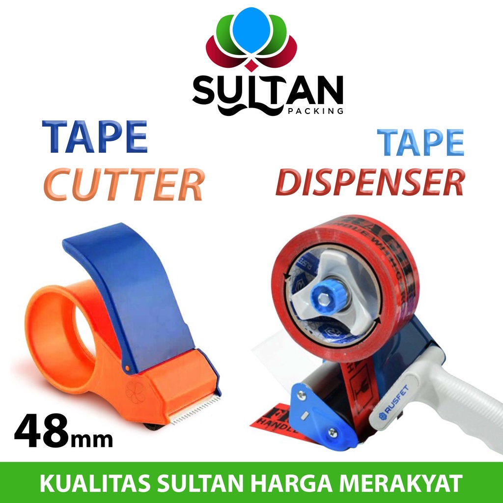 Jual Tape Dispenser cutter Rusfet Alat Pemotong Lakban isolasi | Shopee ...