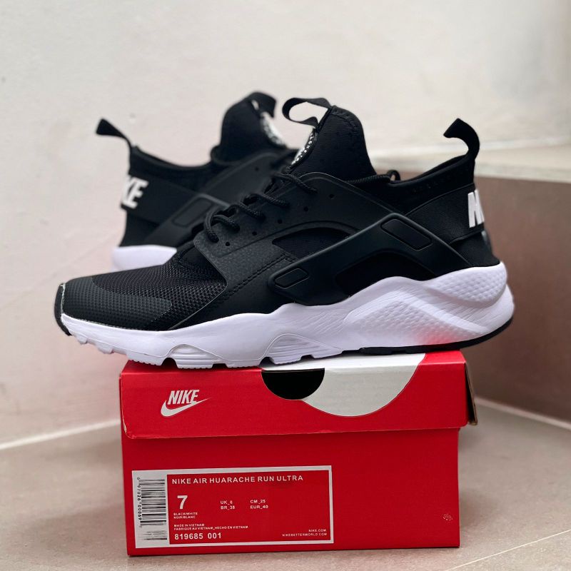 Sepatu Nike Original Nike Air Huarache Run Ultra Black White