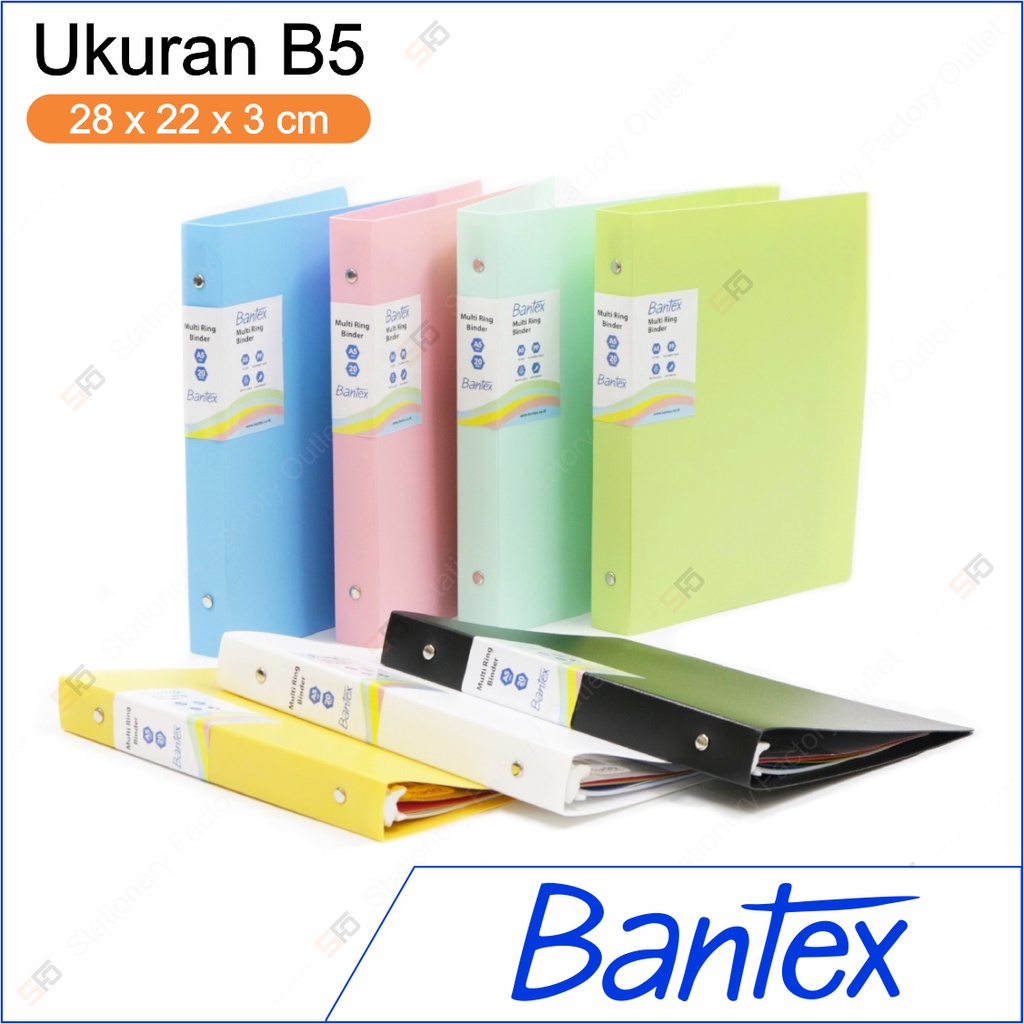 Jual BINDER NOTE B5 BANTEX MULTIRING TRENDY 3126 | 26 RING | Shopee ...