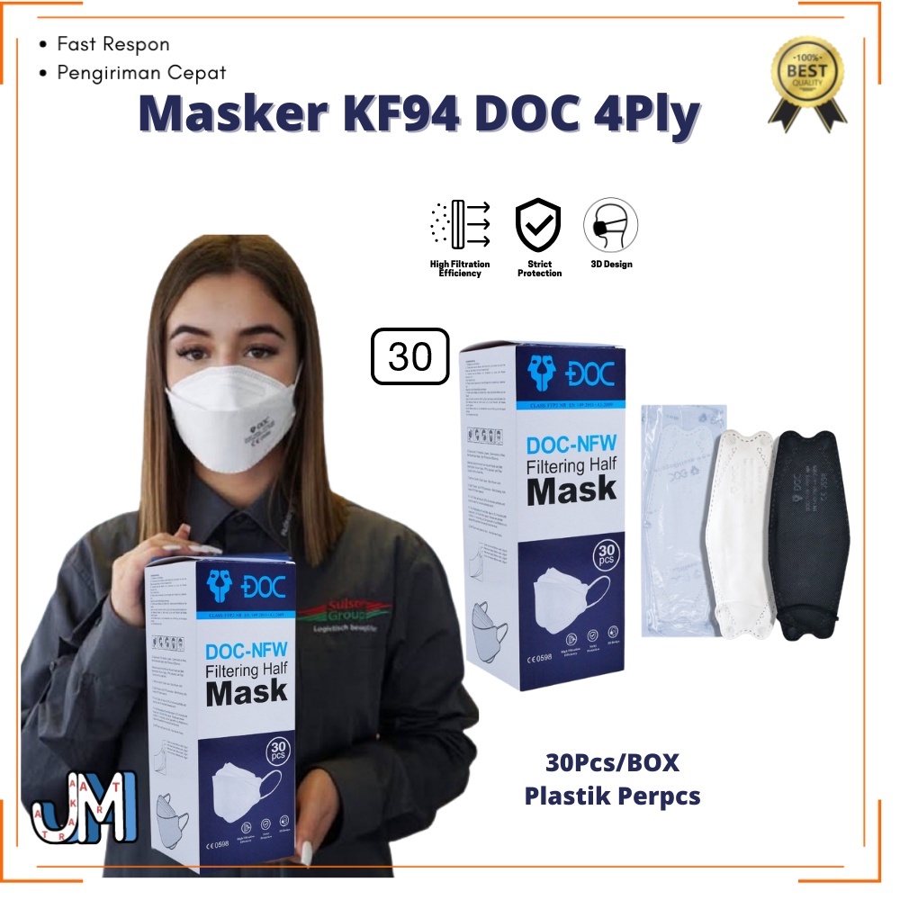 Jual Masker KF94 30 Pcs 4Ply Earloop Premium Mask | Shopee Indonesia