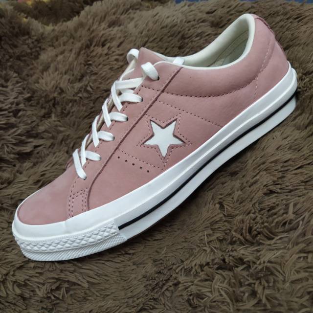 Converse one star pink on sale leather