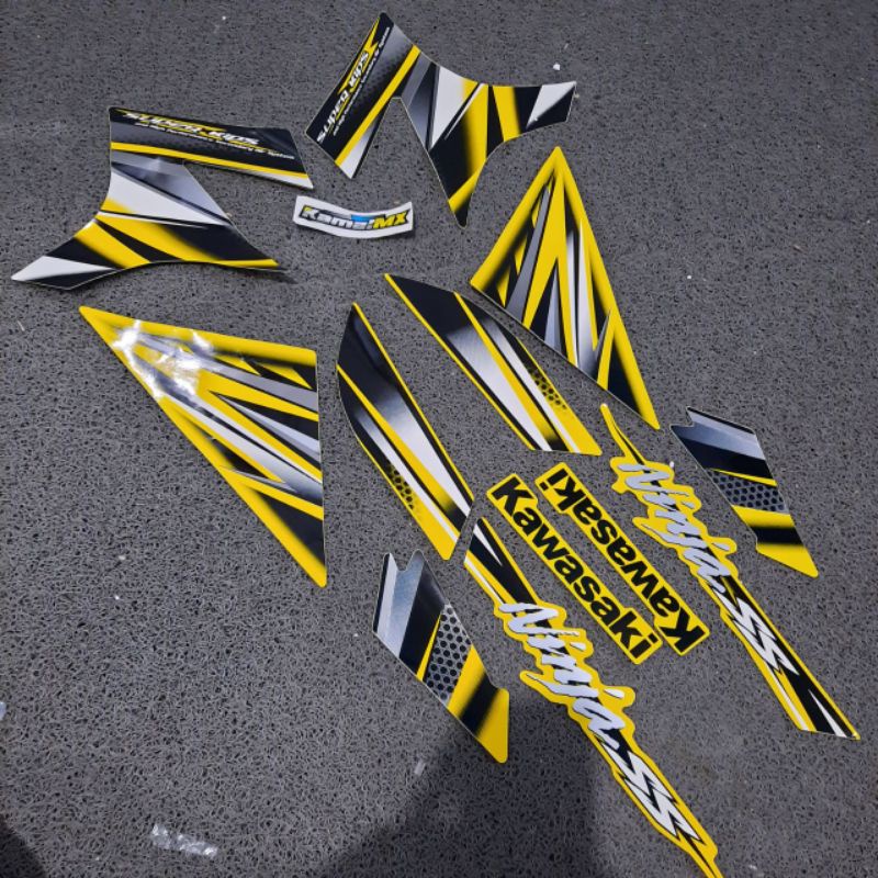Jual READY STOK SIAP COD LIS LIST LIS STRIPING STICKER NINJA SS KUNING ...