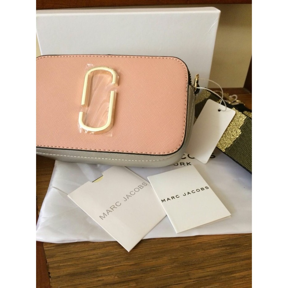 Jual NEW MARC JACOBS Snapshot Pink Pale Strap Army Bag Shopee