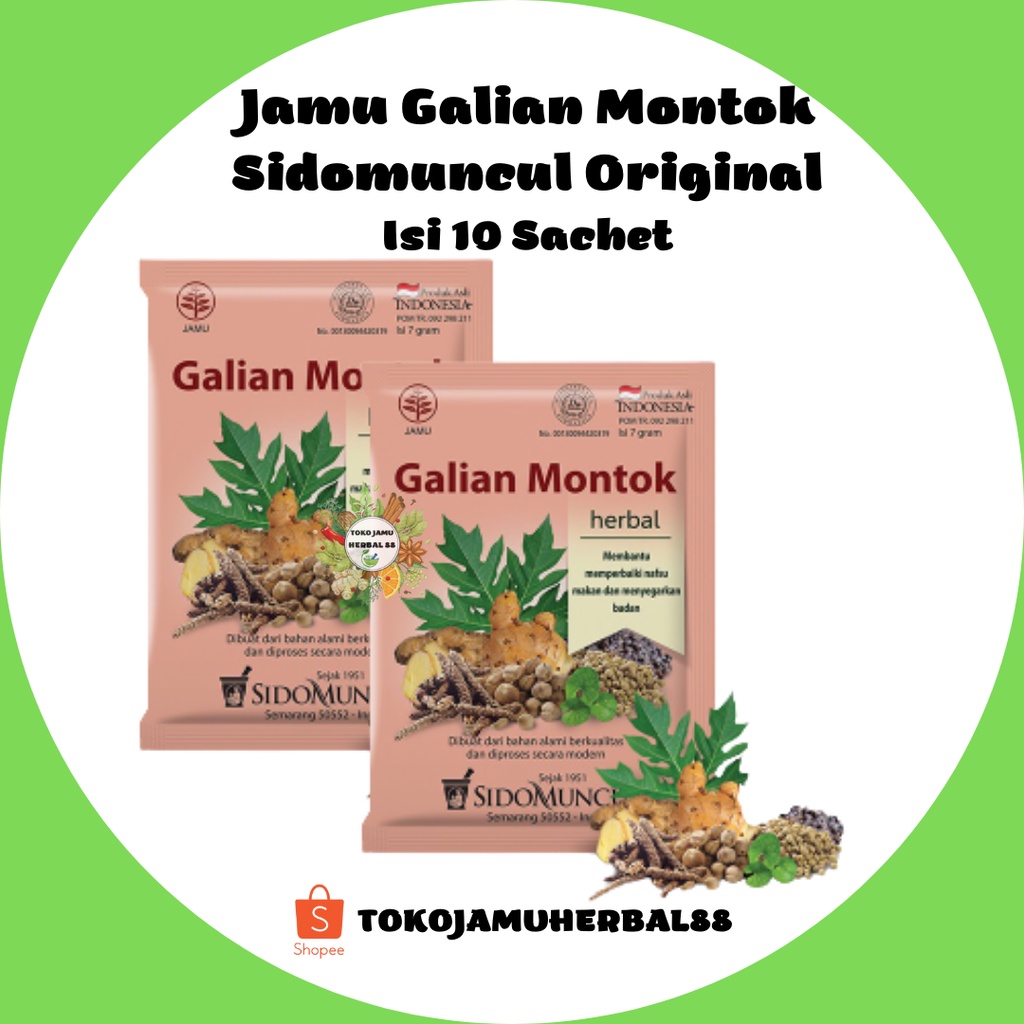 Jual Sidomuncul Jamu Galian Montok Jamu Serbuk Galian Montok