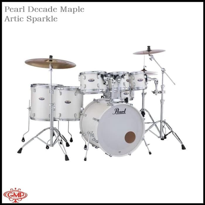 Pearl Export EXX728DB/C 8-piece Double Bass Drum Set with Snare Drum - Pure  White