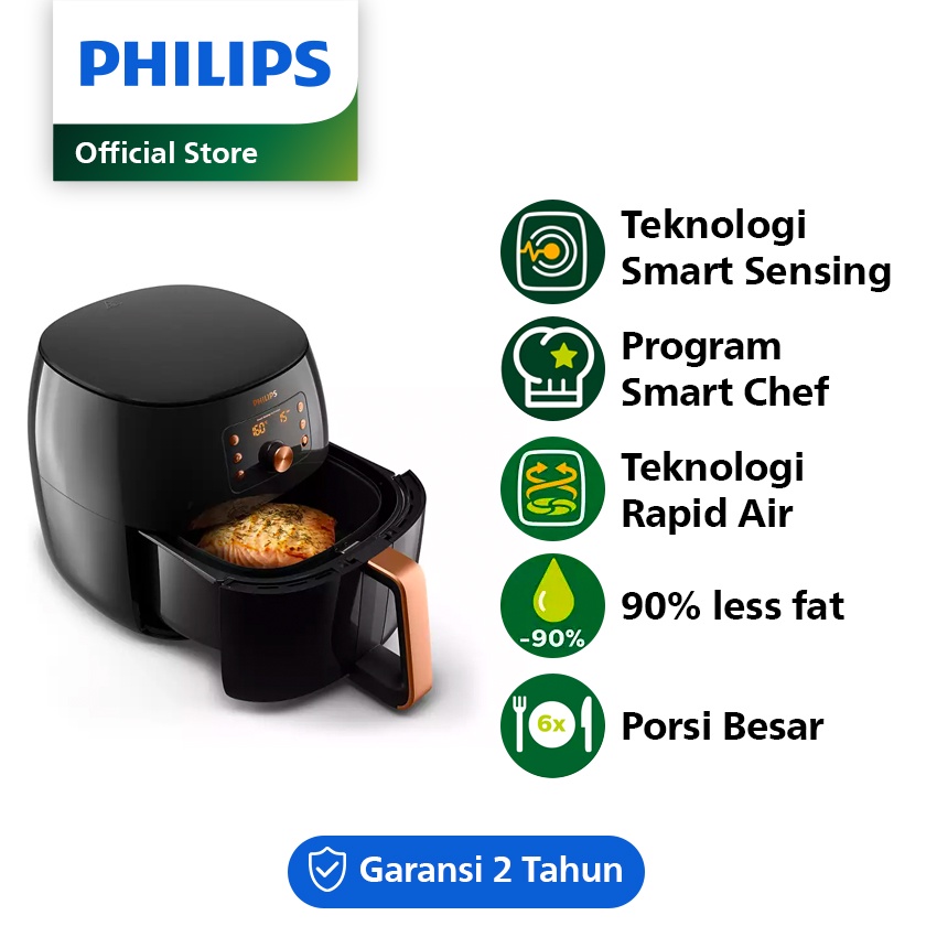 Jual Philips XXL Airfryer HD9860/90 Free Food Container | Shopee Indonesia