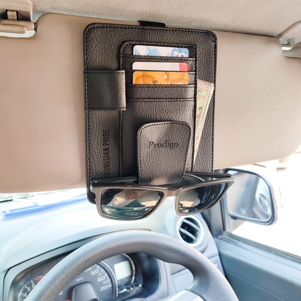 Jual Prodigo * Car visor card hitam Dompet kartu di mobil Card
