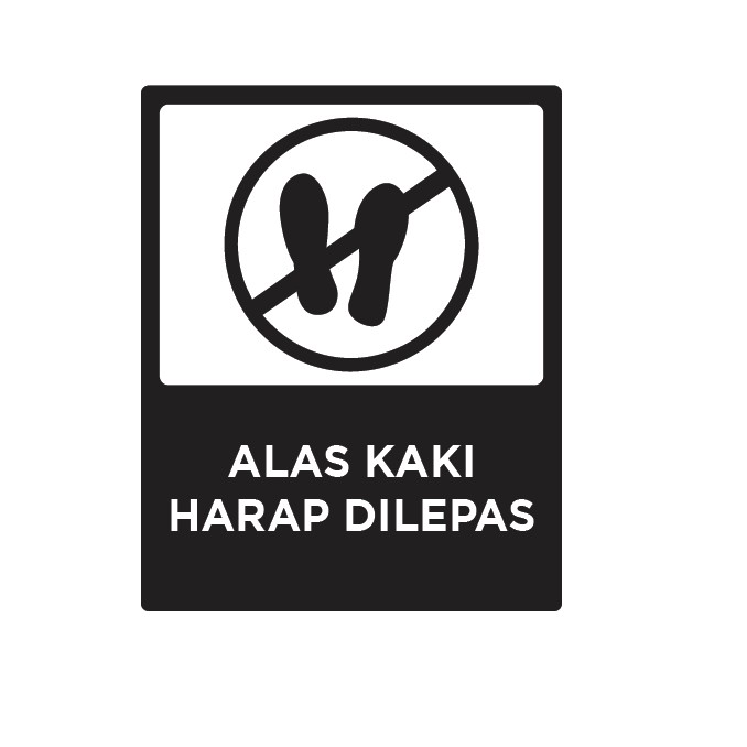 Jual Sign Alas Kaki Harap Lepas Akrilik Sign Board Akrilik Acrylic