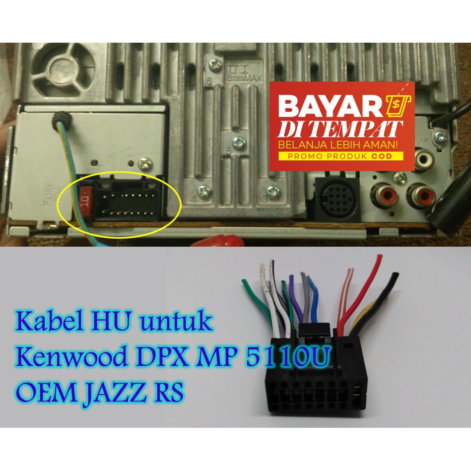 Jual Kabel Soket Head Unit Kenwood Dpx Mp U Dpxmp U Dpx Mp U Tape Mobil Hu Oem Honda