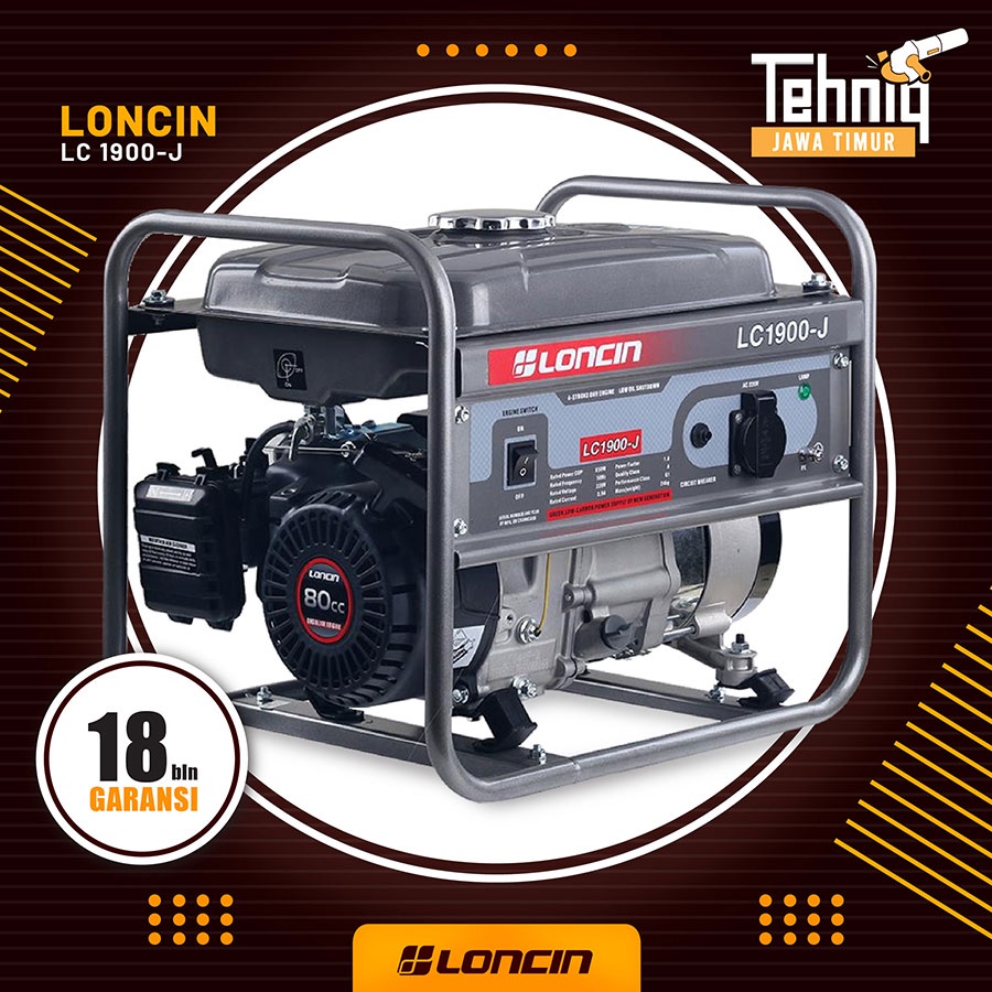 Jual Generator Genset Listrik LONCIN LC 1900-J PRACTICAL SERIES 1000 ...