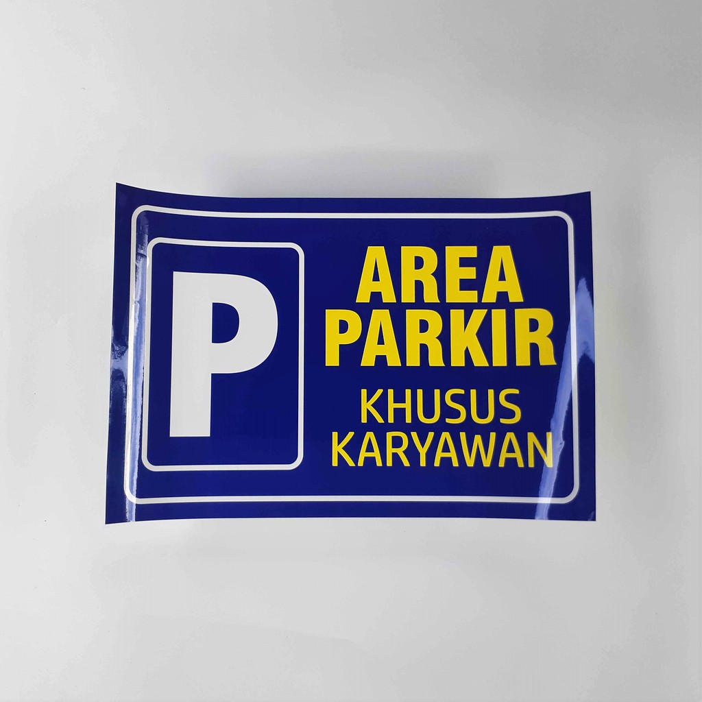 Jual Stiker Parkir Khusus Karyawan Versi 1 Landscape Stiker Tanda Parkir Sticker Waterproof 0207