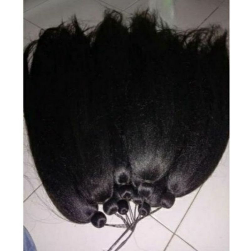 Jual Rambut Cemara Panjang 70cm sintetis hitam bisa COD | Shopee Indonesia