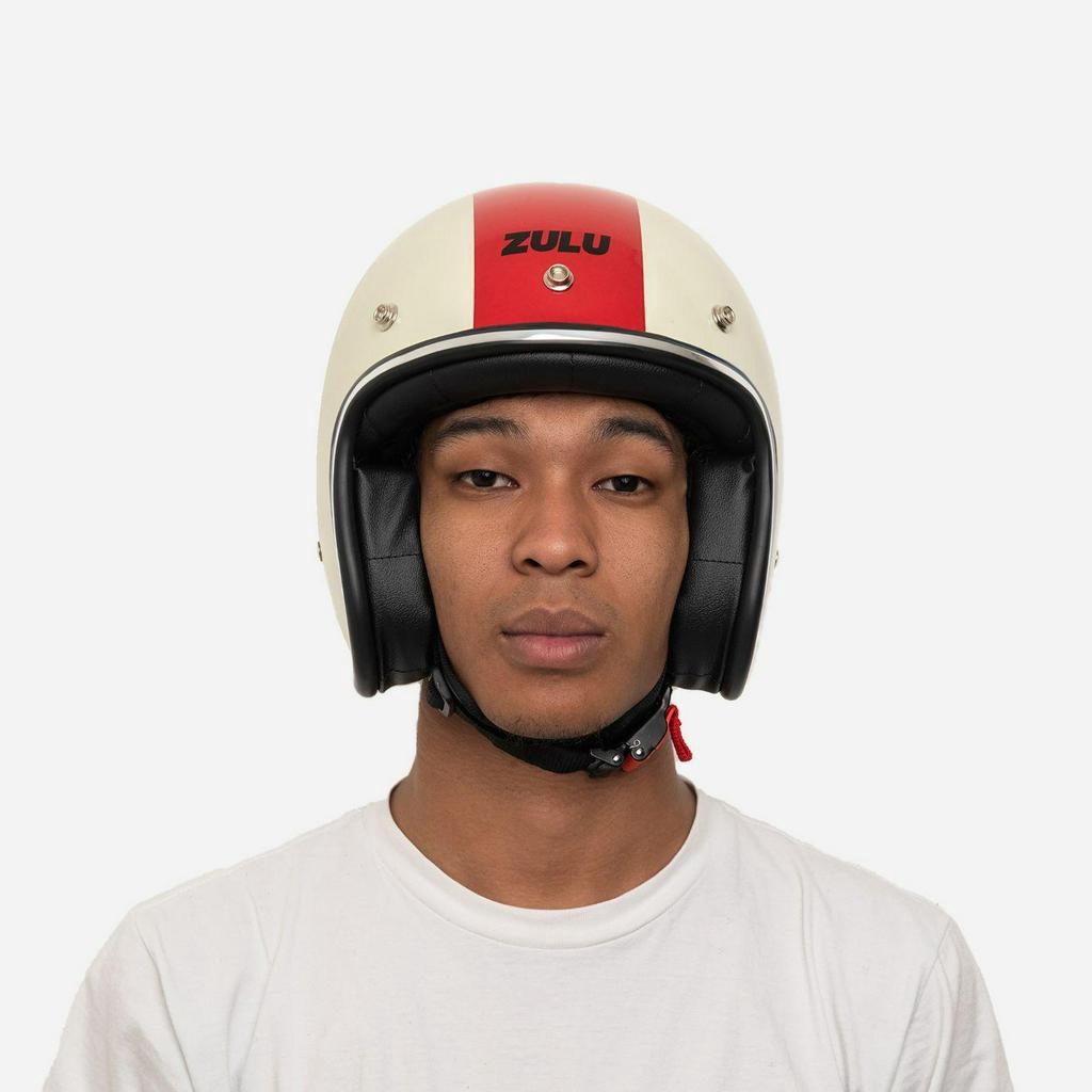 Jual Zulu Helm Viper Off White Chrome | Shopee Indonesia
