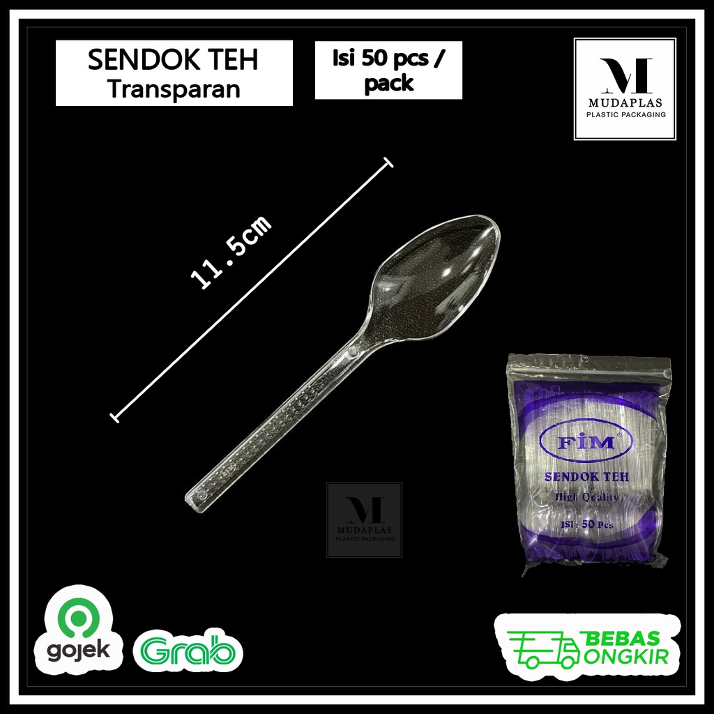 Jual Sendok Teh Sendok Pudding Plastik Transparan Isi Pcs Shopee Indonesia