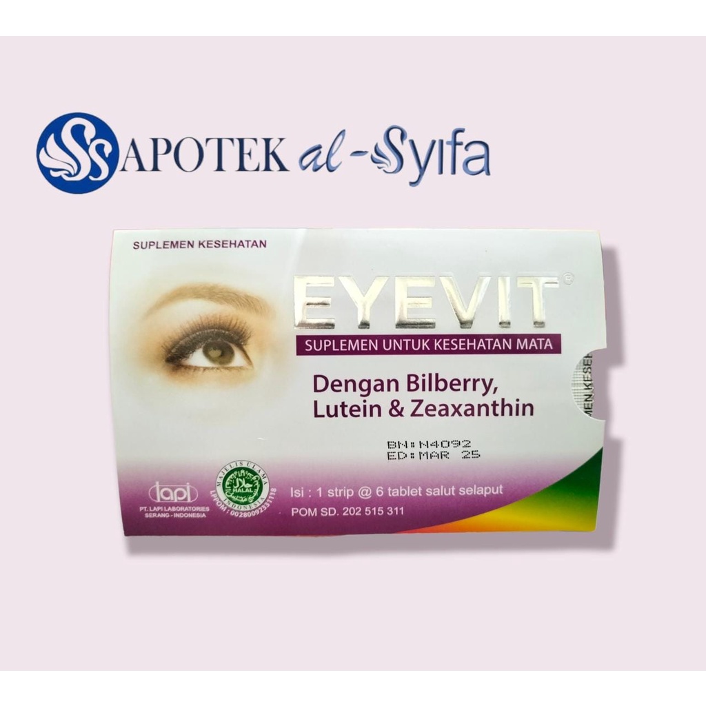 Jual Eyevit Suplemen utk kesehatan mata (1 strip isi 6 tablet) | Shopee ...
